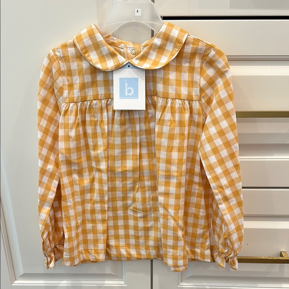 Girls NWT Bella Bliss Plaid Shirt with Bows